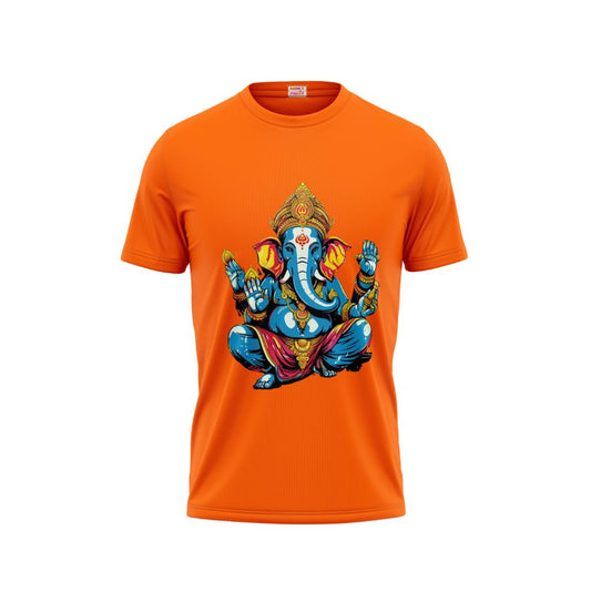 Next Print Ganesha Printed Tshirt Orange Colour Design 34