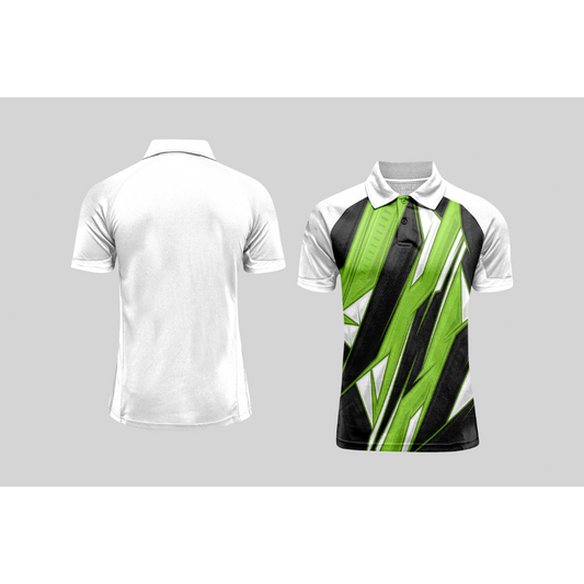 Next Print Cricket Polo Half White Customized Jersey NPCWH00A430