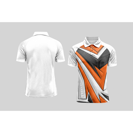 Next Print Cricket Polo Half White Customized Jersey NPCWH00A433