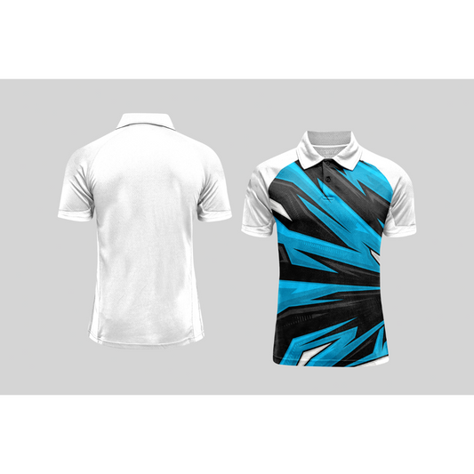 Next Print Cricket Polo Half White Customized Jersey NPCWH00A434