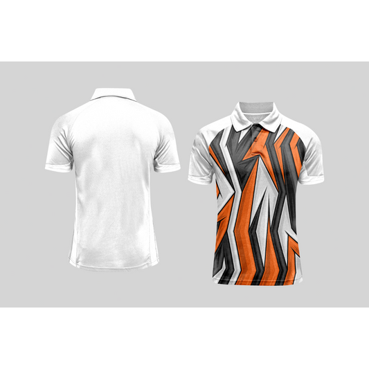 Next Print Cricket Polo Half White Customized Jersey NPCWH00A435