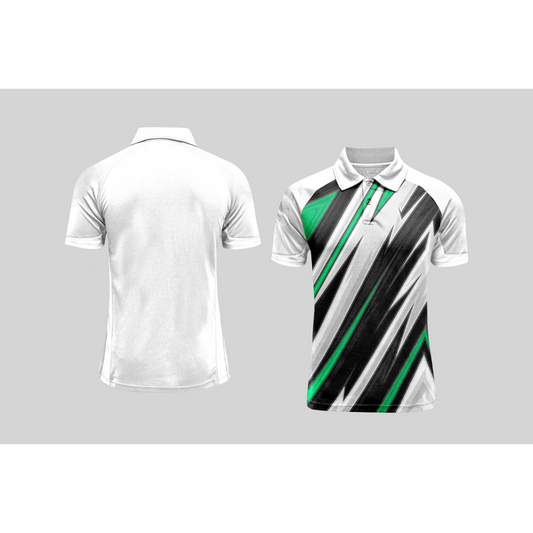 Next Print Cricket Polo Half White Customized Jersey NPCWH00A437