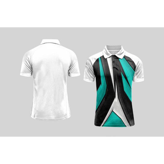 Next Print Cricket Polo Half White Customized Jersey NPCWH00A438