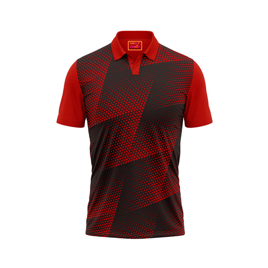 Red Polo Neck Half Sleeve T Shirt Nextprintr43