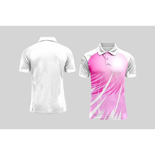 Next Print Cricket Polo Half White Customized Jersey NPCWH00A43
