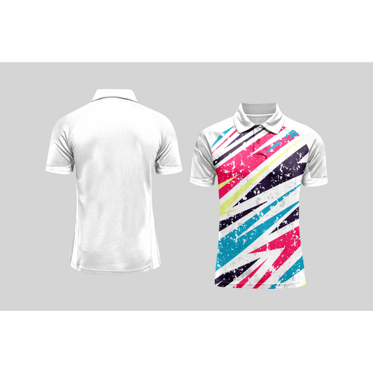 Next Print Cricket Polo Half White Customized Jersey NPCWH00A441