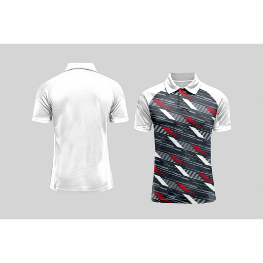 Next Print Cricket Polo Half White Customized Jersey NPCWH00A443