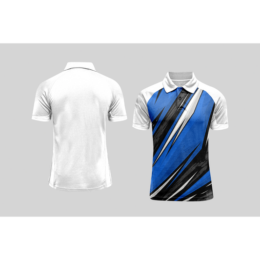 Next Print Cricket Polo Half White Customized Jersey NPCWH00A446