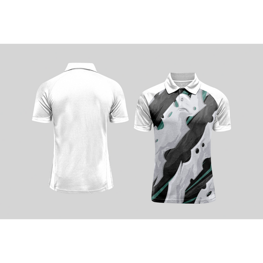 Next Print Cricket Polo Half White Customized Jersey NPCWH00A447