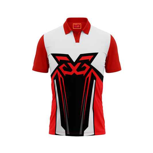 Red Polo Neck Half Sleeve T Shirt Nextprintr NP50000731