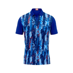 Next Print Customized Polo Neck Royal Blue Jersey NPTS05