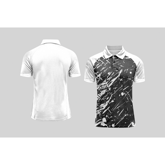 Next Print Cricket Polo Half White Customized Jersey NPCWH00A450