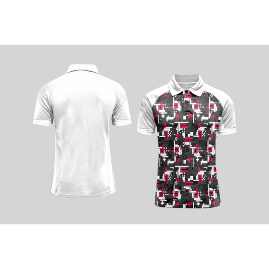 Next Print Cricket Polo Half White Customized Jersey NPCWH00A451