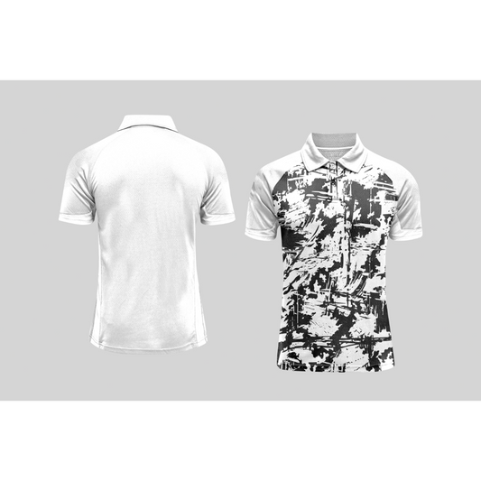Next Print Cricket Polo Half White Customized Jersey NPCWH00A454