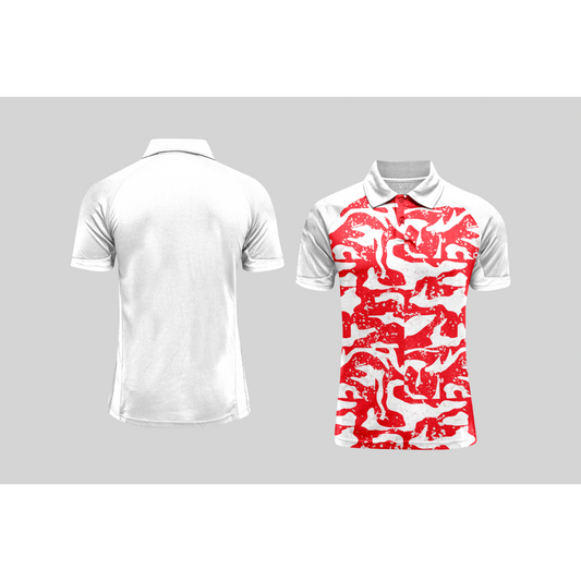 Next Print Cricket Polo Half White Customized Jersey NPCWH00A457