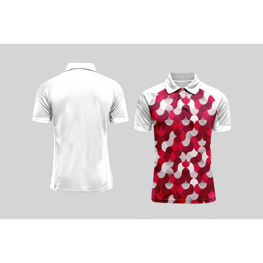 Next Print Cricket Polo Half White Customized Jersey NPCWH00A458
