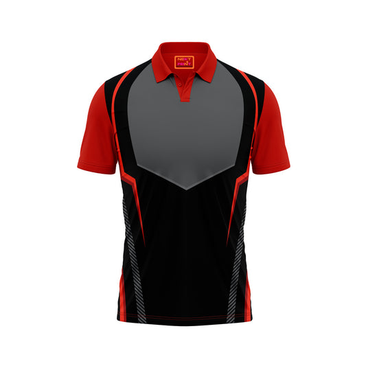 Red Polo Neck Half Sleeve T Shirt Nextprintr NP50000732