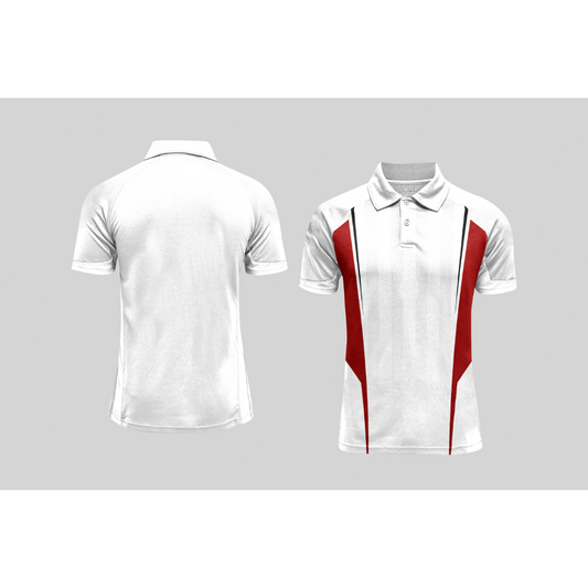 Next Print Cricket Polo Half White Customized Jersey NPCWH00A45