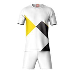 Next Print Round neck jersey white with shorts NPTS141