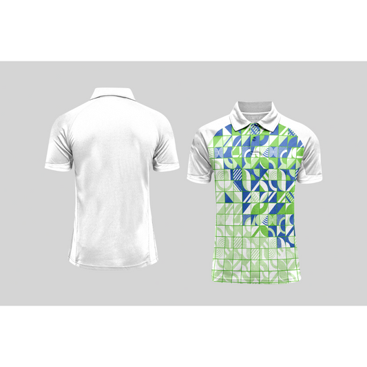 Next Print Cricket Polo Half White Customized Jersey NPCWH00A462