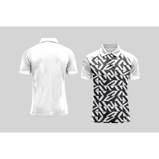 Next Print Cricket Polo Half White Customized Jersey NPCWH00A463