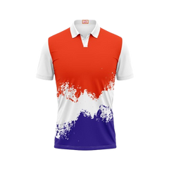 Next Print Customized Polo Neck White Jersey NPTS50