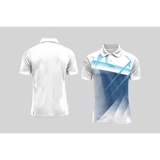 Next Print Cricket Polo Half White Customized Jersey NPCWH00A47
