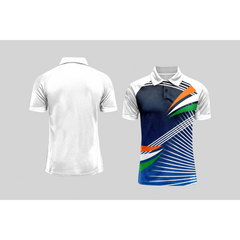 Next Print Cricket Polo Half White Customized Jersey NPCWH00A48