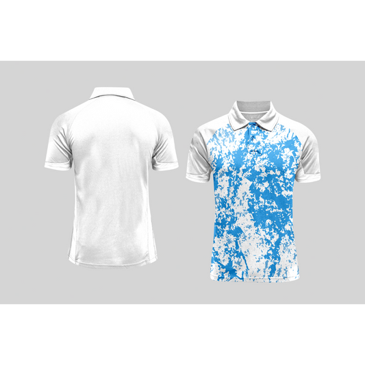 Next Print Cricket Polo Half White Customized Jersey NPCWH00A49