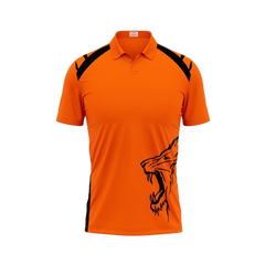 Next Print Polo Neck Printed Jersey Orange Design 4