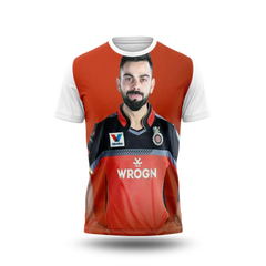 Virat Kohli Photo Printed T-Shirt.