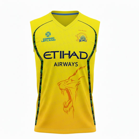 NextPrint Custom Cricket Chennai Team Jersey – Personalized Sports Jersey with Name & Number | Custom Sublimation Cricket Uniform India