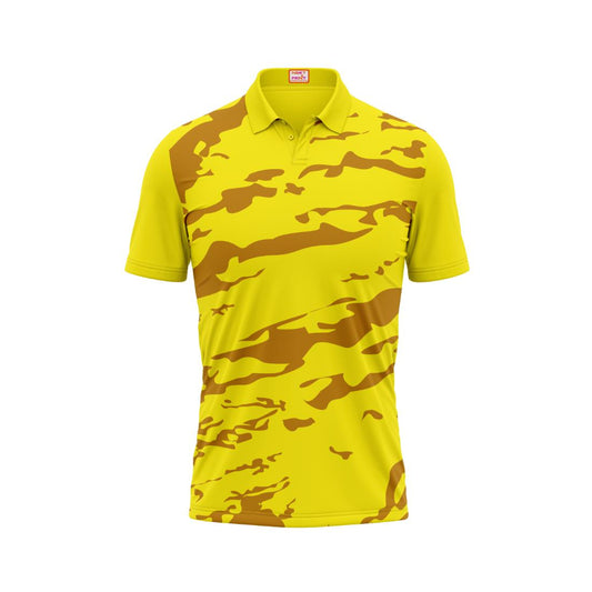 Next Print Customised Polo Neck Yellow Jersey NPTS33
