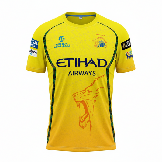 Next Print Custom Cricket Chennai Team Jersey with Name & Number – Personalized Sports Jersey | NextPrint India