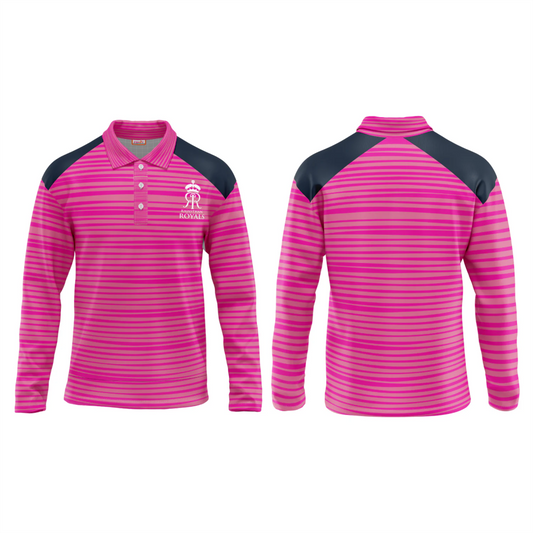 Next Print Ipl Rajasthan Customisable Polo neck jersey