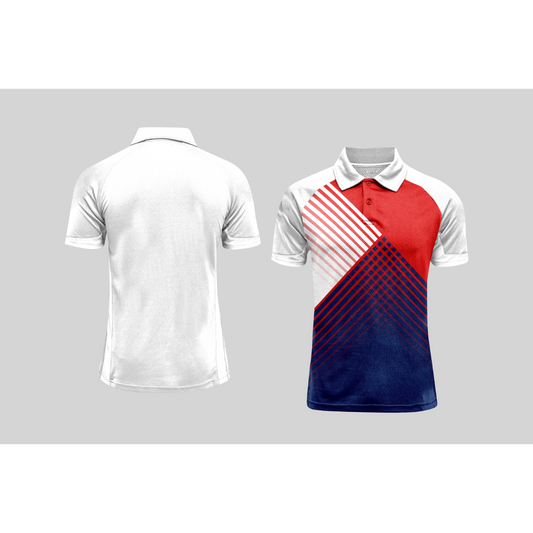 Next Print Cricket Polo Half White Customized Jersey NPCWH00A50