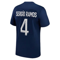 Sergio Ramos Jersey 4 Number Paris Club Team Old Football Jerseys Club Men's Home