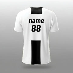 Next Print2018-19 RonaldoFan Football Club Jersey, Black & White Edition, Customized and Personalized with Your Name and Number, for Kids, Men, and Women.