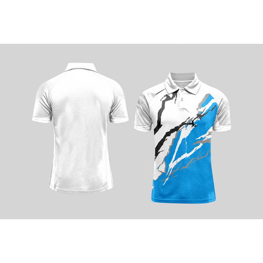 Next Print Cricket Polo Half White Customized Jersey NPCWH00A51