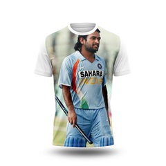 MS Dhoni Photo Printed T-Shirt.