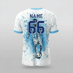 Next Print Goat Edition Personalized White Football Jersey | Custom Name & Number International Fanwear | Lightweight Dry-Fit Unisex Sports Shirt Men Women Kids | Group Gifting Comfort Team Kit India