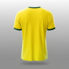 Next Print Glory Edition Brazil-Inspired Personalized Football Jersey | Custom Name & Number Yellow Supporter Shirt | Lightweight Dry-Fit Unisex Fan Sportswear Men Women Kids Group Event Gifting Soccer Top India