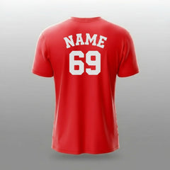 Next Print Bayern Munich Custom Round Neck Polyester Football Club Jersey Personalize with Name & Number Red