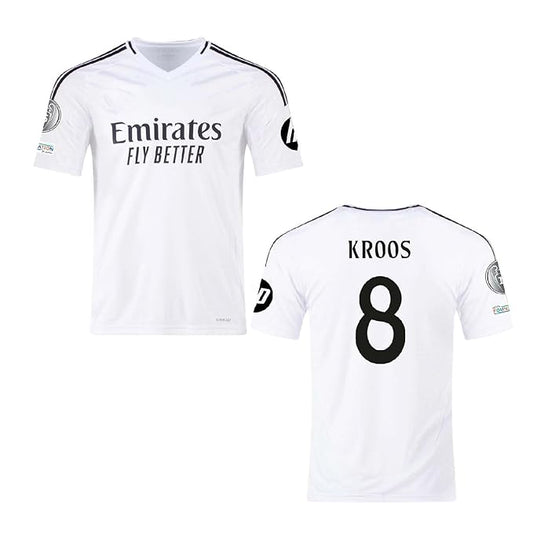 Next Print Toni Kroos Jersey 8 Number Jersey Football Jerseys Liga Club Men's Home New)