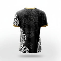 Next Print Real Dragon Custom Football Jersey – Black Edition, Personalized with Name and Number, Dry-Fit Team Sportswear for Men, Women & Kids | Premium Customized Football Team Jersey India