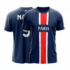 Next Print Paris Football Jersey 2024 | Personalized PSG Home Fan Shirt | Custom Name & Number Paris Saint Germain Soccer Jersey for Men, Women & Kids | Dry-Fit Premium Unisex Match Day T-Shirt India