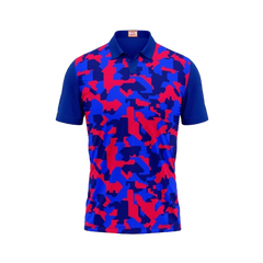 Next Print Customized Polo Neck Royal Blue Jersey NPTS09