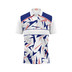 Next Print Customized Polo Neck White Jersey NPTS57
