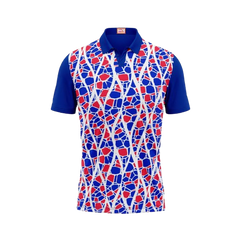 Next Print Customized Polo Neck Royal Blue Jersey NPTS04