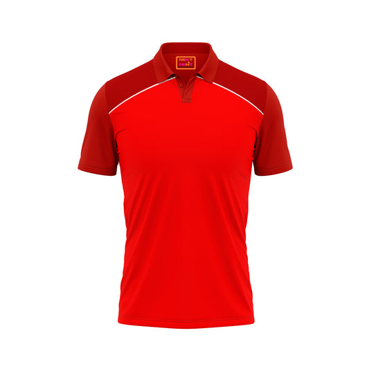 Red Polo Neck Half Sleeve T Shirt NextprintrA1118